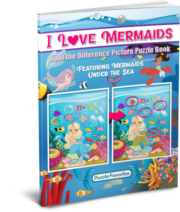 Mermaid Spot the Difference Picture Puzzle Book