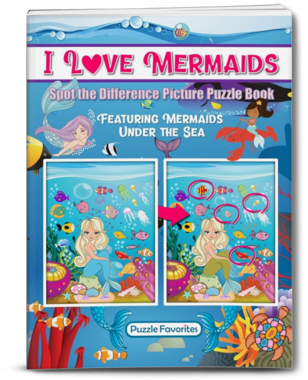Mermaids Spot the Difference Puzzle Book