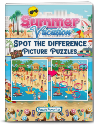 Summer Vacation Puzzle Book Spot the Difference