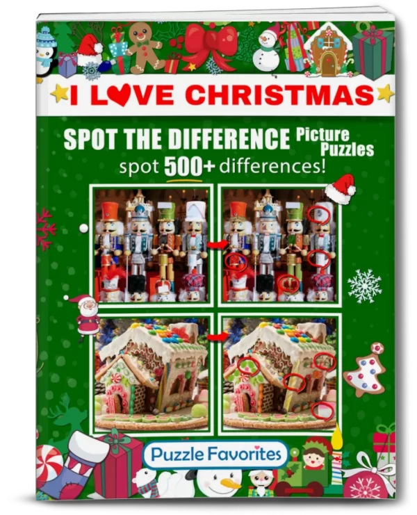 I Love Christmas Spot the Difference Picture Puzzle Book