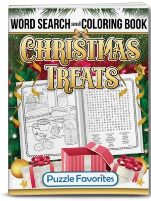 Christmas Treats Word Search and Coloring Book