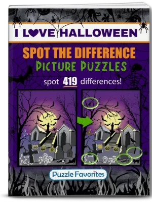 I Love Halloween Spot the Difference Picture Puzzle Book