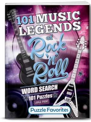 Rock n' Roll Music Word Search Puzzle Book