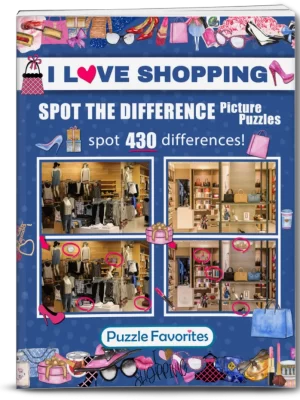 I Love Shopping Spot the Difference Picture Puzzle Book
