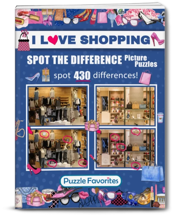 I Love Shopping Spot the Difference Picture Puzzle Book