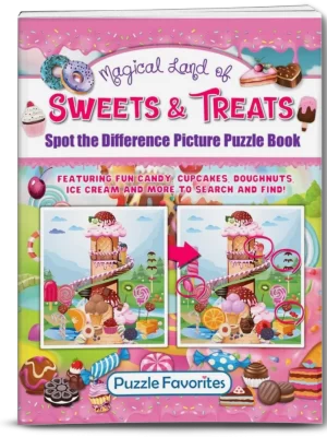 Sweets and Treats Spot the Difference Picture Puzzle Book