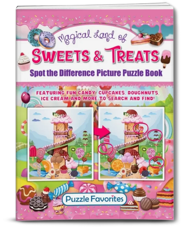Sweets and Treats Spot the Difference Picture Puzzle Book